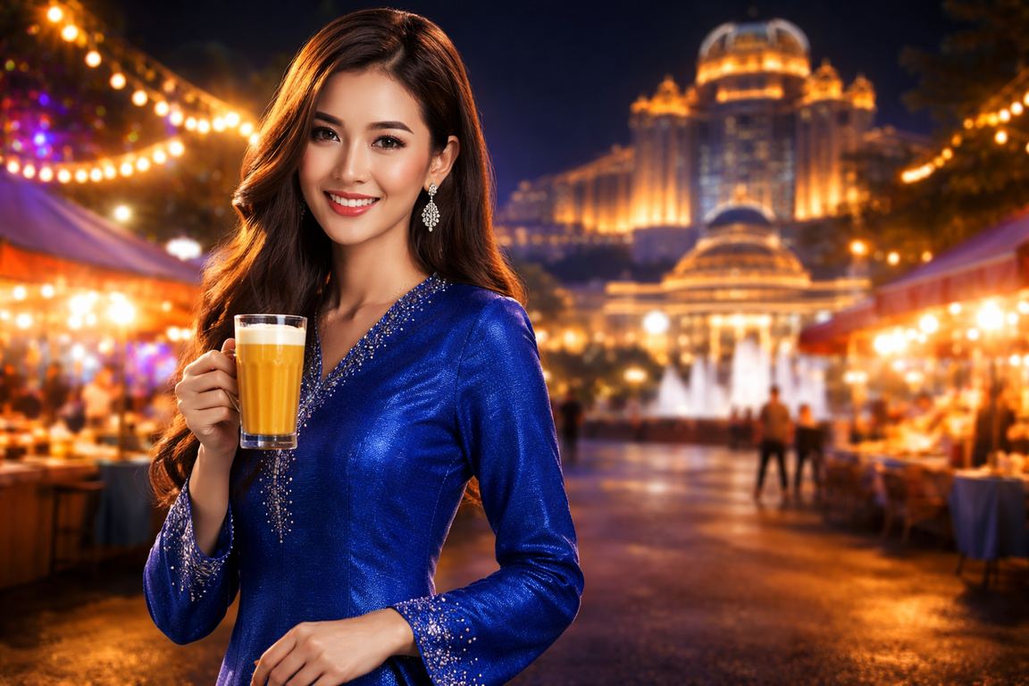 Pemain dengan pakaian baju kurung menikmati hiburan kasino di Genting Highlands melalui platform ff16